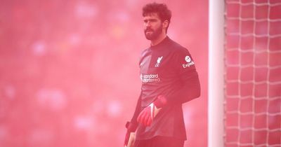 Alisson Becker fumes as Liverpool boss Jurgen Klopp makes Jack Grealish gesture