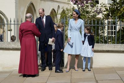 Queen’s grandchildren and great-grandchildren lead the way at Easter service