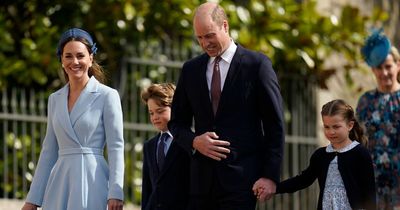 William, Kate and kids at Easter service as the Queen misses event for first time in over 50 years