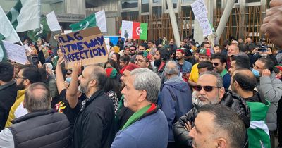 Around 1,000 Edinburgh protestors gather at Scottish Parliament to support Imran Khan