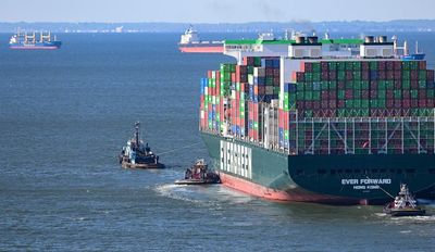 Stuck container ship in Chesapeake Bay finally refloated