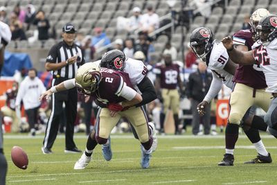 An awful, blooper-filled USFL play by QB Shea Patterson led to the funniest defensive touchdown