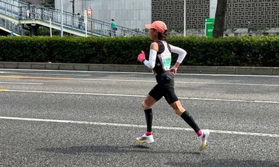 Mariko Yugeta, the 63-year-old limbering up to run a sub-three-hour marathon