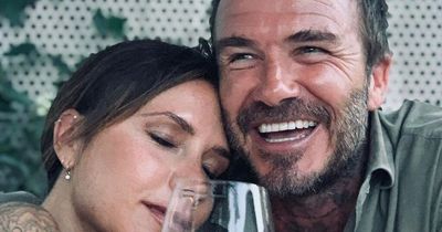 David Beckham sends wife Victoria cheeky birthday card of her passed out by the toilet