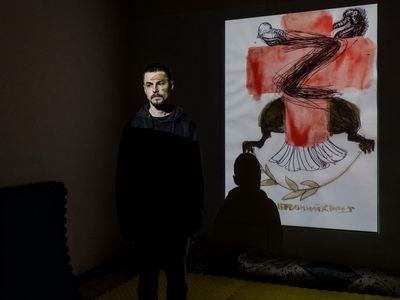 Displaced artists in Lviv create anti-war work to tell the story of Ukraine