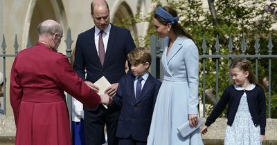 Unimpressed Princess Charlotte's sneaky gesture to mum Kate at royal Easter service