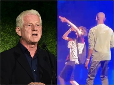 Spike from London: Fan who joined Dave on stage is director Richard Curtis’s son