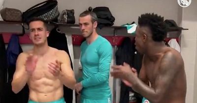 Gareth Bale's reaction to Real Madrid team-mates dressing room celebrations spotted