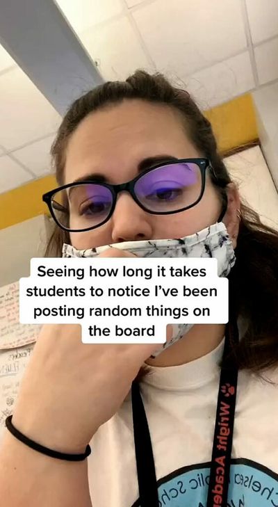 Read-Y To Go: Teacher Writes Random Things On The Board To Check Students Are Paying Attention