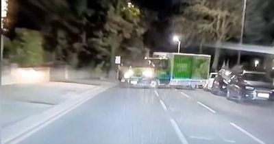 Shock moment Asda delivery driver smashes into parked Audi before driving off