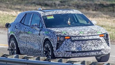 GM Caught Testing 2024 Chevy Blazer EV Prototype With Placeholder Lights