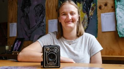 Courtney found an old camera with a roll of film still in it, so she got it developed