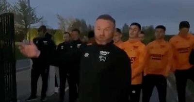 Wayne Rooney gives X-rated speech to Derby fans in front of stars as new footage emerges