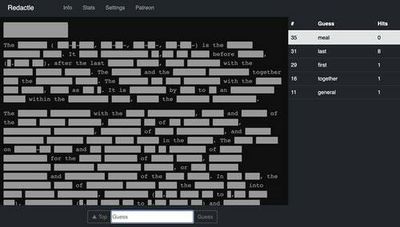 'Redactle' makes you guess the words from a redacted 'Wikipedia' article