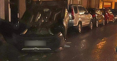 Car flips onto roof on Scots street over Easter weekend as cops probe late-night crash