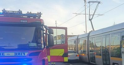 Car collides with Luas outside busy Tallaght Hospital