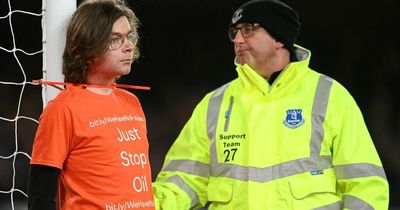 Climate activist denies trespass after protest at Everton match