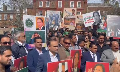 Protesters target Jemima Goldsmith and elderly mother over opposition to ex-husband Imran Khan