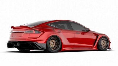 Check Out This Extreme Tesla Model S Widebody Kit Coming To SEMA 2022