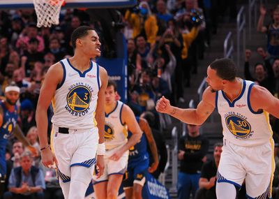 Warriors’ Steph Curry, Klay Thompson, Jordan Poole combine for 84 points vs. Nuggets in Game 2