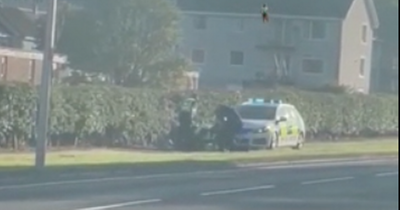 Knife threat thug captured being knocked down by police car in shocking video is spared jail