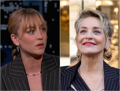 Kaley Cuoco describes unscripted moment Sharon Stone ‘b**** slapped’ her on The Flight Attendant