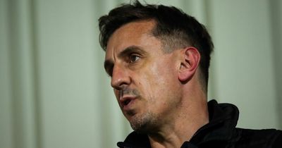 Gary Neville says he's "proud" of Hannibal Mejbri after he goes in flying on Naby Keita
