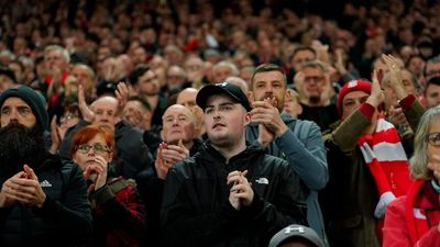Liverpool and Manchester United fans unite in seventh minute in support of Cristiano Ronaldo