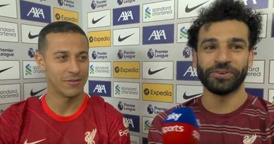 'You wait' - Mohamed Salah sends Everton message to Thiago after Liverpool win over Manchester United