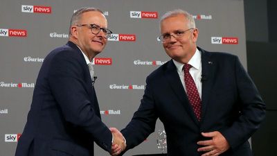 Federal election: Scott Morrison and Anthony Albanese go head-to-head in first leaders' debate