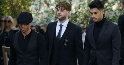 The Wanted bandmembers breakdown in tears as they carry Tom Parker's coffin to church
