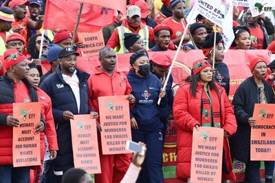 South Africa’s EFF leads peaceful protests at Eswatini borders