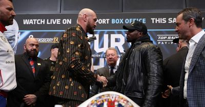 Tyson Fury and Dillian Whyte square up for first time before Wembley heavyweight bout