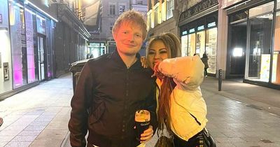Ed Sheeran enjoys pint of Guinness near Grafton Street as he meets excited fan