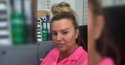 Kerry Katona fights back tears as she prepares to have surgery