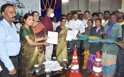 Uniforms, gum boots distributed for MCC pourakaramikas