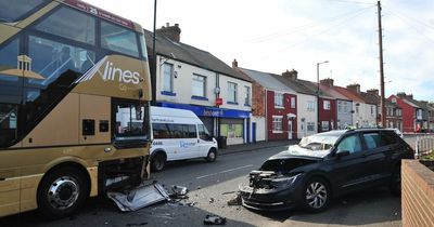 Patient suffers head injury in serious double-decker bus crash in Easington Lane