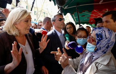 France's Macron says Le Pen's interests tied to Russian leadership