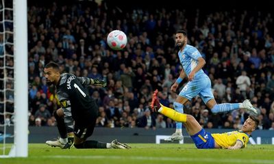 Mahrez breaks tension as Manchester City beat Brighton and return to summit