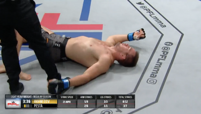 Video: UFC veteran Omari Akhmedov starches Viktor Pesta, earns six points at 2022 PFL 1