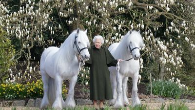 Queen poses with fell ponies in photo released to mark 96th birthday ahead of Platinum Jubilee