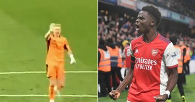 Aaron Ramsdale reaction to Bukayo Saka's controversial penalty had Chelsea fans fuming