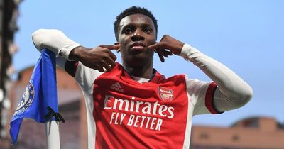 Eddie Nketiah answers jubilant Ian Wright's Arsenal call following brace against Chelsea