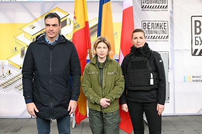 Spain's PM Sanchez, Denmark's PM Frederiksen visit Kyiv