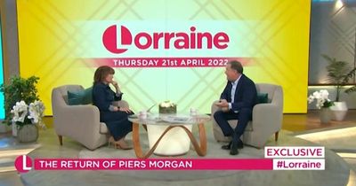 Piers Morgan 'on fire' in clash with Lorraine Kelly about being 'cancelled' as she refuses his offer