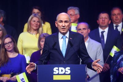 Slovenia's PM Jansa flags support for Ukraine in tight election race