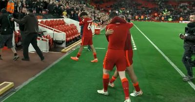 Liverpool tunnel cam captures two moments showing what Man Utd win meant to Thiago