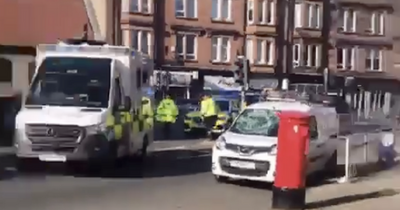 Pedestrian rushed to Glasgow hospital after being struck by a van in east end