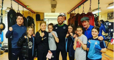 Conor McGregor puts youngsters through their paces in Dublin boxing club
