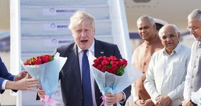 Boris Johnson meeting Narenda Modi in India to talk defence, fossil fuels, trade and Russia